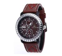 Orologio sportivo di moda maschile Personalità TRE Eye Scale Dial Orologio analogico al quarzo Business Casual Step Line Waisthole Watch