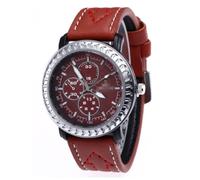Orologio sportivo di moda maschile Personalità TRE Eye Scale Dial Orologio analogico al quarzo Business Casual Step Line Waisthole Watch