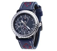 Orologio sportivo di moda maschile Personalità TRE Eye Scale Dial Orologio analogico al quarzo Business Casual Step Line Waisthole Watch
