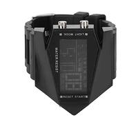 Orologio Sportivo Digitale da Uomo con Schermo a LED Orologio Elettronico da Uomo con Quadrante Grande Orologio da Esterno Impermeabile con Retroilluminazione(Nero)