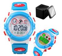 Orologio Sportivo Digitale per Bambini, Impermeabile 50M, con Luce EL, Cronografo, Sveglia, Giorno della Settimana, Cinturino PU Comodo(White)