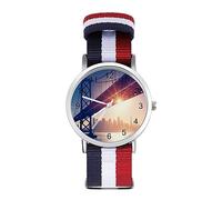 Orologio sportivo illuminato San Francisco Skyline per uomo donna cinturino in nylon orologio da polso analogico al quarzo, Stile:, regular, Cinturino