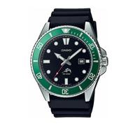 Orologio subacqueo uomo Casio MDV-106B-1A3 Duro lunetta verde quadrante nero ...