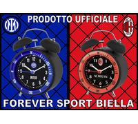 OROLOGIO SVEGLIA AL QUARZO ORIGINALE AC MILAN - FC INTERNAZIONALE