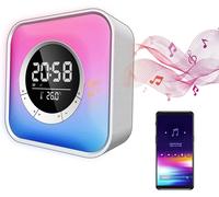 Orologio Sveglia Con Altoparlante Stereo Speaker Bluetooth Lampada Led RGB