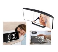 Orologio Sveglia Digitale Display LCD Specchio Termometro Visione Notturna