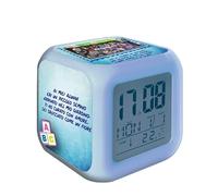 Orologio Sveglia Digitale 'FOTO DI CLASSE CON IMMAGINE' da comodino a led 7 colori fluo Personalizzato idea regalo di classe fine anno scolastico Maestra asilo nido, scuola materna elementare infanzia