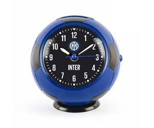 Orologio Sveglia FC INTER JA7082IN2 Pallone Nero Azzurro Alarm da Tavolo