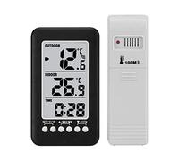 Orologio Termometro Esterno per Interni Wireless Digitale LCD con Trasmettitore, Misuratore di Temperatura per la Casa