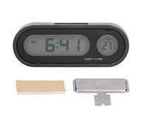 Orologio Termometro per Auto Digitale Misuratore di Temperatura con Display LCD Retroilluminato per l'uso Esterno, Come Campeggio, Raccolta, Arrampicata, Passeggiate