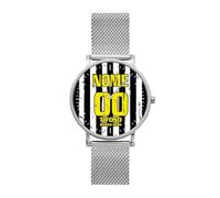 Orologio Tifoso Interista Juventino Fiorentina Napoli Milan Compreso Scatolino di Protezione Personalizzato con Nome e Numero (Juventino)