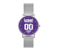 Orologio Tifoso Interista Juventino Fiorentina Napoli Milan Compreso Scatolino di Protezione Personalizzato con Nome e Numero (Fiorentina)