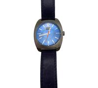 OROLOGIo TIME FORCE quarzo VINTAGE UNISEX ACCIAIO PELLE CASSA EFFETTO SPAZZOLATO
