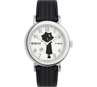 Orologio TIMEX WEEKENDER WEDNESDAY TW2Y19400 Pelle Nero Mercoledi Addams