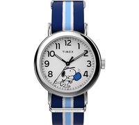 Orologio Timex x Peanuts Uomo Quarzo TW2Y50600 Weekender Quadrante Bianco Tes...