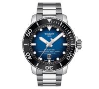 Orologio Tissot Automatico Seastar 2000 Professional valvola elio Powermatic 80 nero e blu T120.607.11.041.01