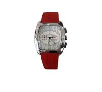 Orologio ufficiale del tempo Cavaliere crono gomma rossa e quadrante bianco 42 mm. W.R. 50 m, striscia