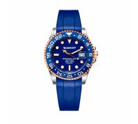 Bobroff - Orologio subacqueo professionale da uomo, automatico, 1000 m, Blu, 41MM, valvola dell'elio BF0006-CA