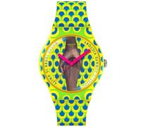 Orologio Unisex Swatch Unity Always Quartz Quadrante Giallo Cinturino Silicon...