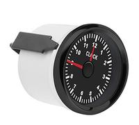 Orologio Universale da 2 Pollici Contaore 0-12 Retroilluminazione Rossa 12V/24V Auto Barca Moto (Cornice nera su sfondo nero)