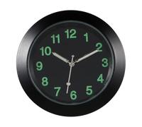 Orologio universale per auto, orologio al quarzo con lancette luminose, perfetto per ufficio, banco di lavoro, come decorazione casual per l’auto (nero)
