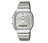 Orologio Uomo Casio AQ-240E-7A Retro Moderno Vintage Argento Ana-Digi Nuovo