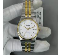 Orologio Uomo Casio Classic MTP-B145SG-7A Bicolore Quadrante Bianco Acciaio I...