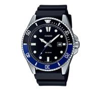 Casio Quadrante Nero Giappone Mov't Al Quarzo MDV-107D-1A2 200M Orologio da Uomo