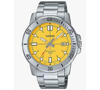 Casio Acciaio Inossidabile Quadrante Giallo MTP-VD01D-9EV 50M Orologio da Uomo