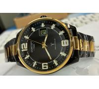 Orologio Uomo Concept-Master Time Nero-Oro con Data 42 MM Elegante