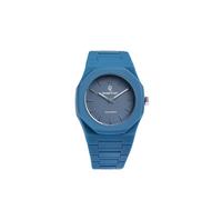 Orologio Uomo e Donna Elegante con Cassa in Policarbonato 40,5 x 8,8 mm, Quadrante Ottagonale Blu, Cinturino Blu e Movimento al Quarzo Giapponese - Impermeabile 5 ATM, Leggero e Resistente