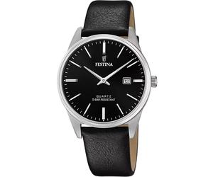 Orologio Uomo Festina Pelle Classics Solo tempo F20512/4 Nero