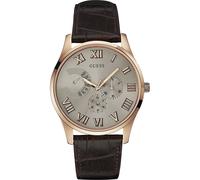 Orologio Uomo GUESS VENTURE W0608G1 Rosè Pelle Marrone Multifunzione Classico