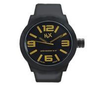 OROLOGIO UOMO H2XA TURBINA CASSA XL 48mm, NERO GOMMA SILICONE, ITALIAN DESIGN
