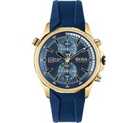 OROLOGIO UOMO HUGO BOSS GLOBETROTTER HB1513822 QUADRANTE BLU - GARANZIA - PRE...
