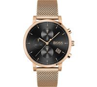Orologio Uomo HUGO BOSS INTEGRITY 1513808 Chrono Acciaio Mesh Rosè Nero