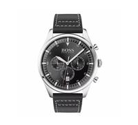 Orologio Uomo HUGO BOSS PILOT 1513708 Chrono Vera Pelle Nero