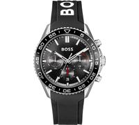 BOSS Cronografo con quadrante nero e cinturino in silicone - Style RUNNER, 58137096 Nero pz.