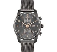 Orologio Uomo HUGO BOSS SKY MASTER 1513837 Chrono Acciaio Mesh Nero