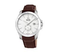 JAGUAR J878/1 Orologio da Uomo della Collezione Acamar, Cassa da 44 mm, Argento con Cinturino in Pelle Marrone