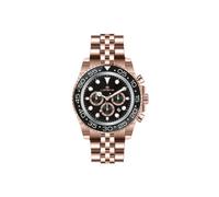 Orologio Uomo LORENZ 26167HH Chrono Bracciale Acciaio Rosè Nero