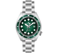 Orologio Uomo LORENZ 26169HH Bracciale Acciaio Verde Sub 100mt