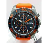 OROLOGIO UOMO LORENZ CRONOGRAFO DIVER GHIERA GIREVOLE, DATA, CINTURINO ARANCIONE