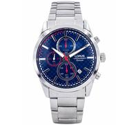 Orologio Uomo Lorus Cronografo In Acciaio Quadrante Blu WR 50 Metri