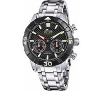 Lotus 18810/2 Connected Collection, 45 mm Black Case with Steel Strap for Men