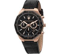 Maserati Orologio Uomo, Collezione STILE, al Quarzo, Cronografo, in Acciaio, PVD Oro Rosa, Pelle naturale - R8871642001