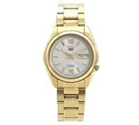 Orologio Uomo Moderno Seiko 5 Automatico Quadrante Bianco Cinturino Acciaio I...