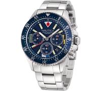 Orologio Uomo NAUTICA WESTPORT NAPWPS304 Chrono Bracciale Acciaio Blu Sub 100mt