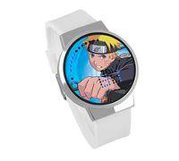 Orologio Uomo,Orologio A LED Touch Screen Ninja Huo Ying Anime Che Circondano La Tendenza Di Orologio Elettronico Luminoso Impermeabile Personalità Argento Cornice Leucorrea