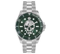 Orologio Uomo PHILIPP PLEIN SKULL DIVER PWOAA0622 Bracciale Acciaio Verde